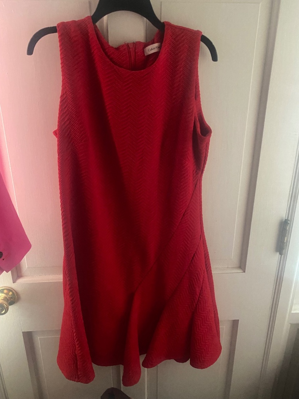 Calvin Klein red sweetheart dress 12
